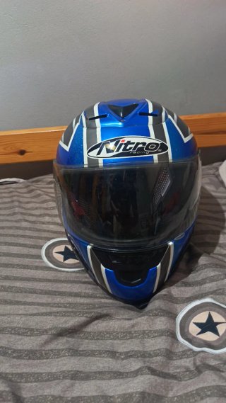 Casco Moto Nitro Racing N600V Azul Talla M