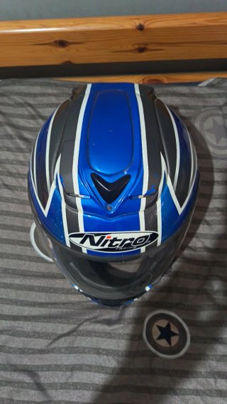 Casco Moto Nitro Racing N600V Azul Talla M