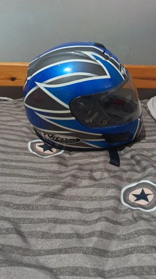 Casco Moto Nitro Racing N600V Azul Talla M