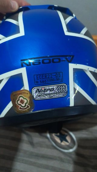Casco Moto Nitro Racing N600V Azul Talla M