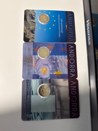 Lote 14 monedas Andorra 2014-2025