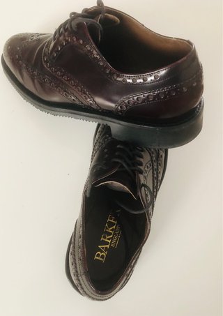 Zapatos Barker Burdeos Cuero