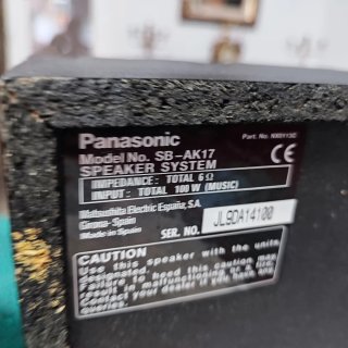 Altavoces Panasonic 2 Vías Negro