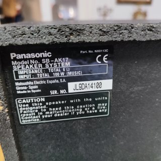 Altavoces Panasonic 2 Vías Negro