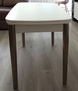 Mesa cocina blanca extensible