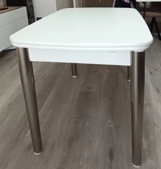 Mesa cocina blanca extensible