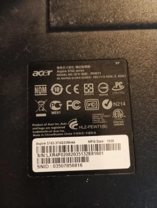 Ordenador portátil Acer negro