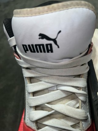 Zapatillas Puma Altas Rojas y Blancas