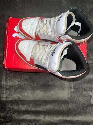 Zapatillas Puma Altas Rojas y Blancas