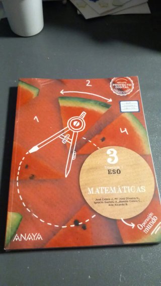 Libro matemáticas 3° ESO Anaya