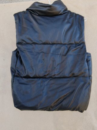 Chaleco Zara Negro Puffer Piel Sintética