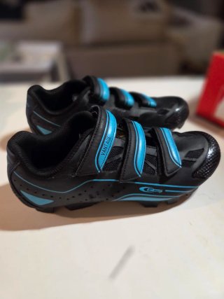 Zapatillas Ciclismo Automáticas Negras/Azules