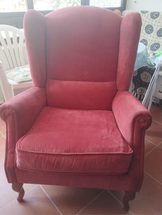 2 Sillones Orejeros/Butacones Rosas