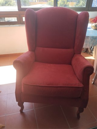 2 Sillones Orejeros/Butacones Rosas