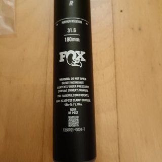 Tija Fox Transfer Factory 180mm 2026