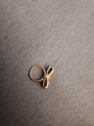 Anillo lazo Swarovski dorado
