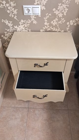 Mesilla beige vintage 2 cajones