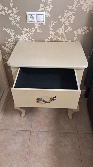 Mesilla beige vintage 2 cajones