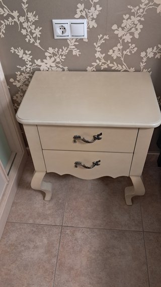 Mesilla beige vintage 2 cajones
