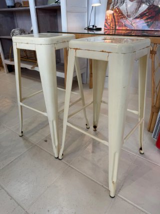 Taburetes Tolix Metal Beige