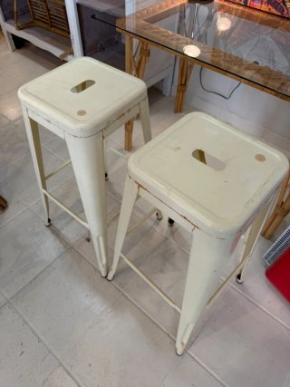 Taburetes Tolix Metal Beige