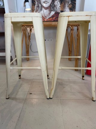 Taburetes Tolix Metal Beige
