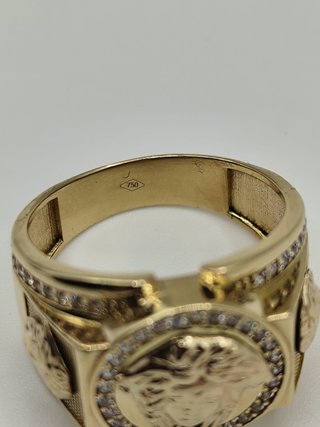 Anillo Sello -Versace- Oro 18k- 12,28gr