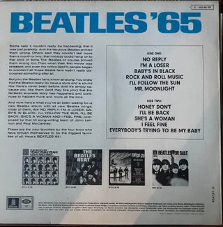 Vinilo LP Beatles '65 Alemania 1977 Stereo