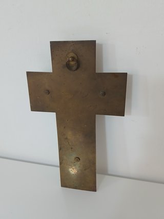 Crocifisso Vintage Marmo Onice Bronzo Art Déco