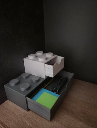 Organizer scrivania stile LEGO modulare
