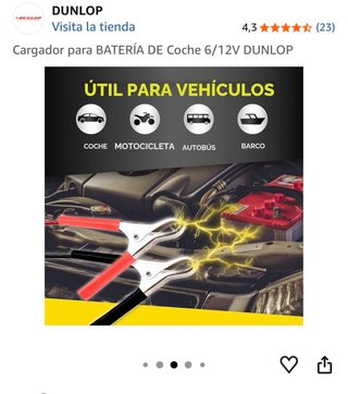 Cargador Baterías 6-12V Dunlop 5-Step