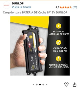 Cargador Baterías 6-12V Dunlop 5-Step