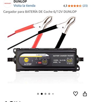 Cargador Baterías 6-12V Dunlop 5-Step