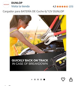 Cargador Baterías 6-12V Dunlop 5-Step