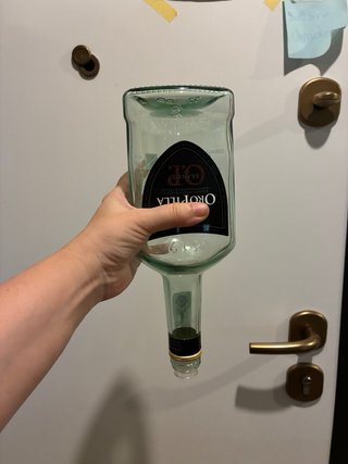 Lotto 2 bottiglie vetro vuote