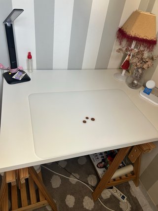 Tablero madera maciza con caballetes