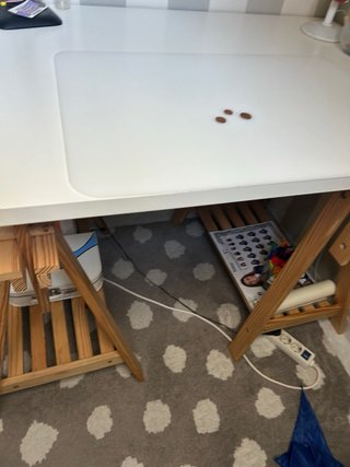 Tablero madera maciza con caballetes