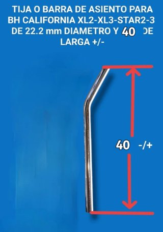 Tija asiento BH California 22.2mm diámetro 40cm
