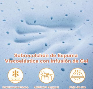 Topper Viscoelástico 90x190x7.5cm