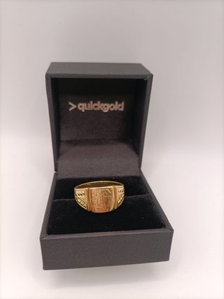 Anillo Sello - DT - Oro 18k- 5,96gr