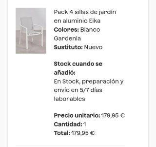 Silla de jardín Sklum nuevas