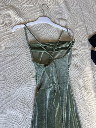 Vestido largo Shein terciopelo verde T.XS