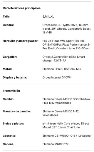 Orbea Rise SL H30 XL 2026