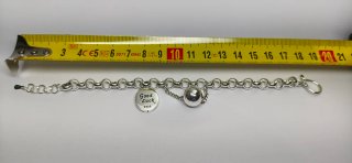 Pulsera plata 925 dije Good Luck de la suerte