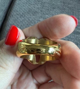 Anillo Arena Roja Coastal Ring Dorado