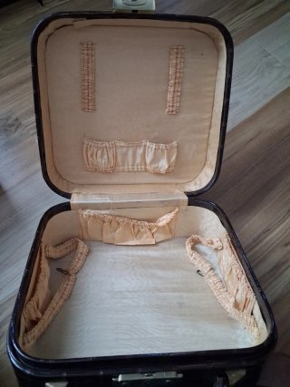 Bolso mano vintage piel marrón
