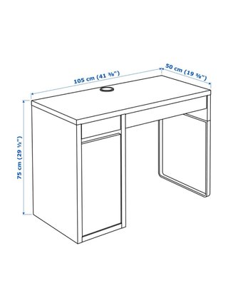 Escritorio blanco de madera