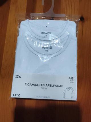 Pack 2 Camisetas UNIT Niña Manga Larga T4/5
