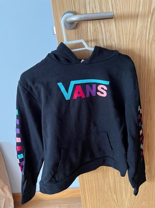Sudadera Vans Negra con Logo Multicolor