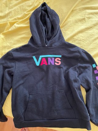 Sudadera Vans Negra con Logo Multicolor